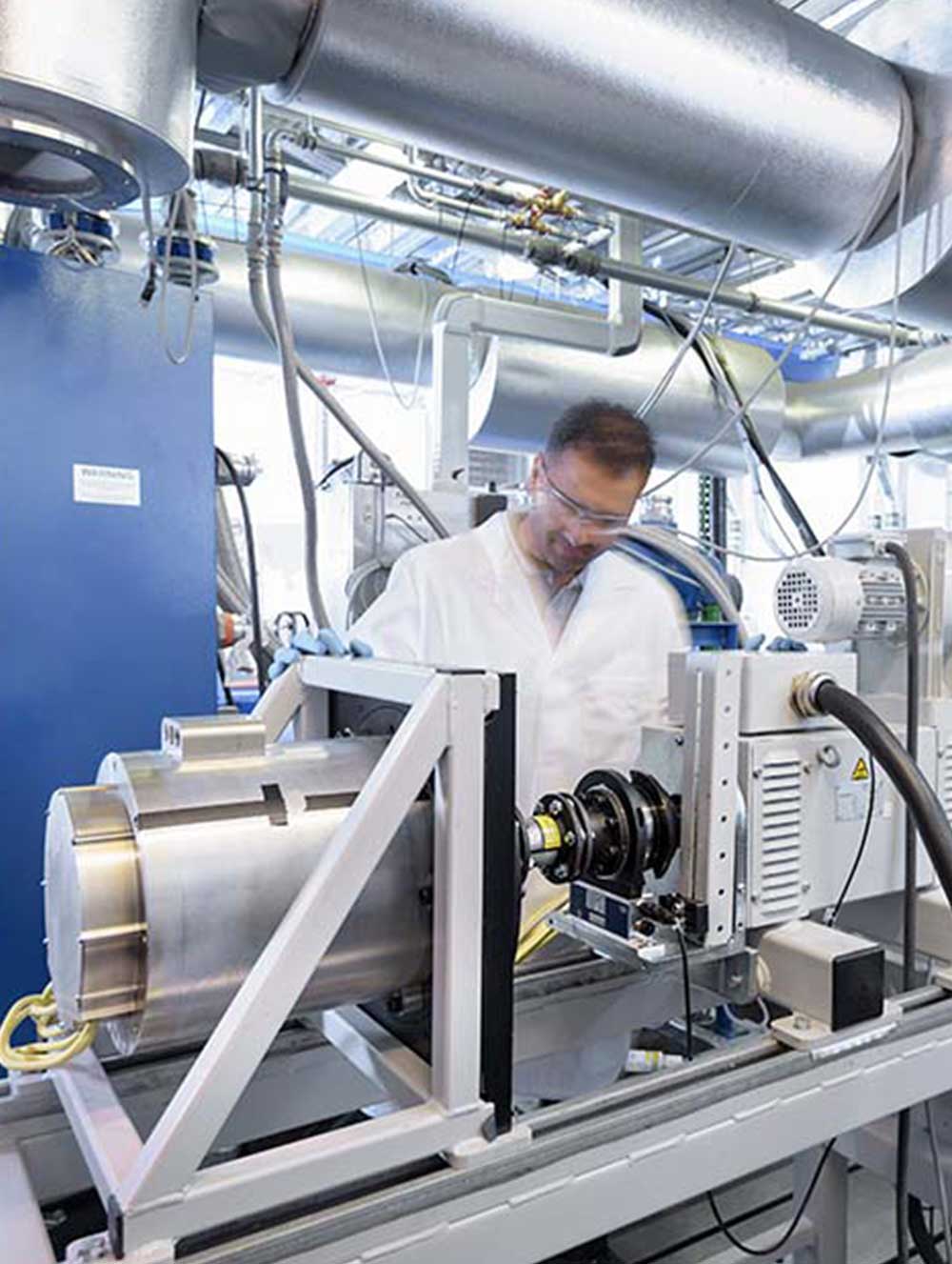 Researcher working in the lab.