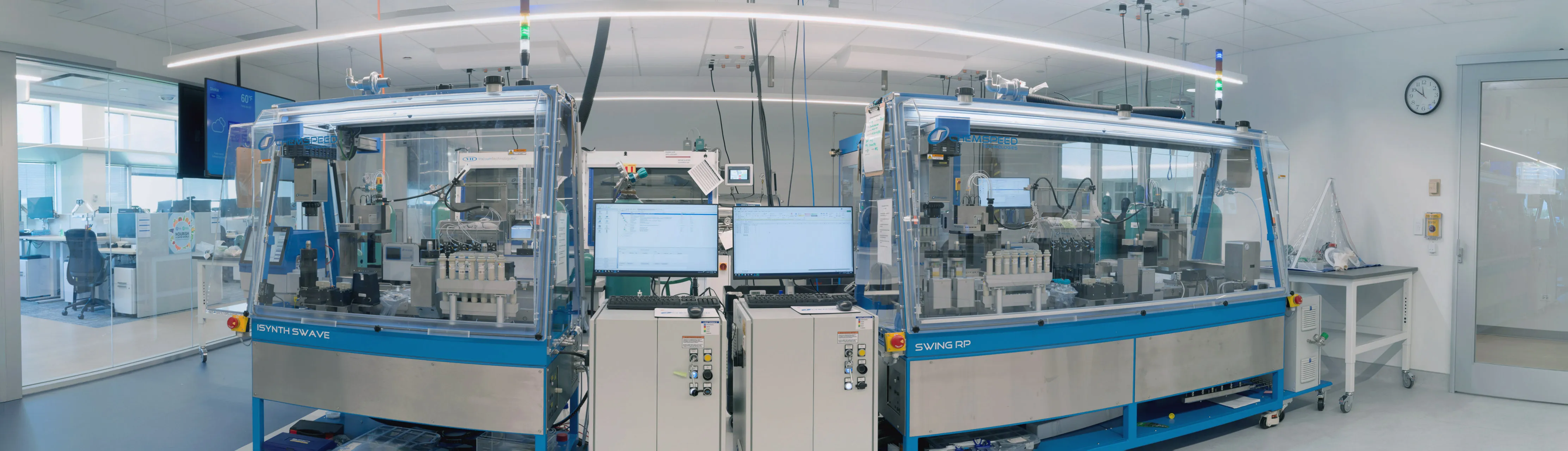 Automation lab panoramic view.